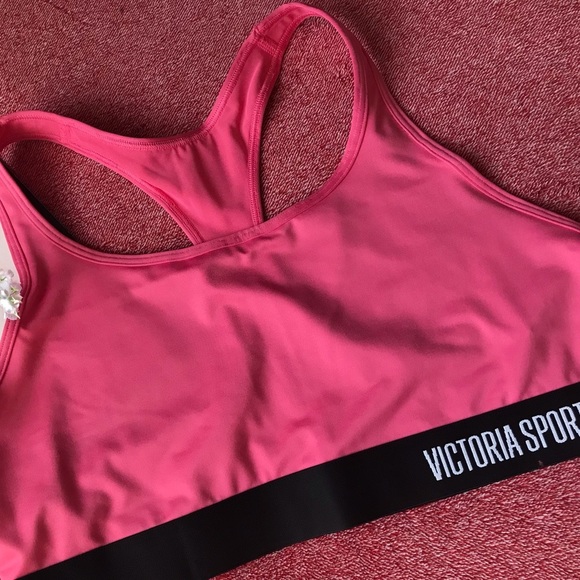 Victoria’s Secret The Player Racerback Sports Bra Tropical Pink Small NEW - Picture 4 of 4